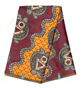 Wax Supreme Bazin Holland SBA1657B BORDEAUX ORANGE