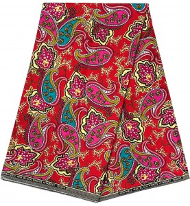 Tissu Wax Pagne africain Hitarget coton HTIN09 ROUGE