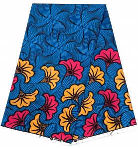 Tissu Wax Pagne africain Hitarget coton HTIN13 BLEU