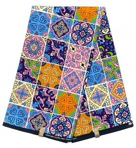 Wax tissu africain pagne coton EXCLU171 MULTI