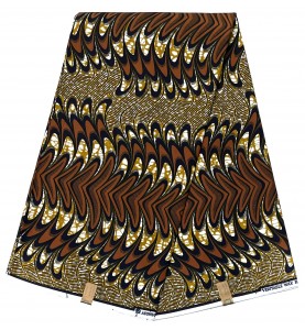 Tissu Wax Pagne africain Hitarget coton HTG120 MARRON