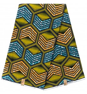 Tissu Wax Pagne africain Hitarget coton HTG138 MULTI