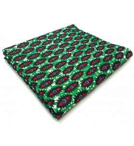 Coupon Tissu 2 Yards Wax Coton EXCLUR01 VERT ROUGE