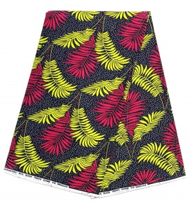 Wax Real tissu africain coton SANHEXCLU13 JAUNE ROUGE CLAIR